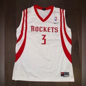 Nike Rockets White and Red Steve Francis Jersey